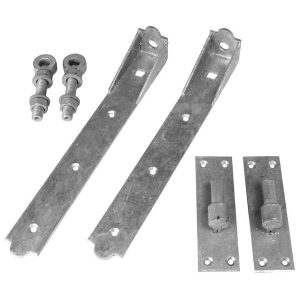 Galvanised Adjustable Hook & Band 12" (1 Pair)