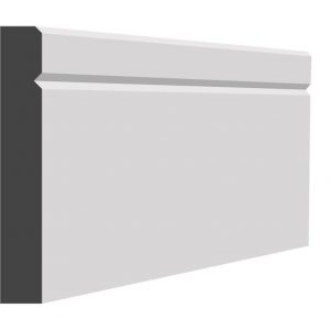 Primed MDF Skirting V-Grooved And Bevelled 14.5 x 150mm x 4.4m