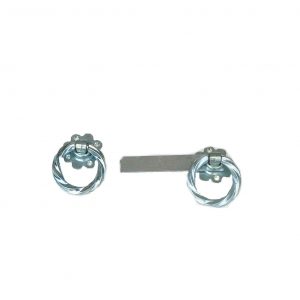 Galvanised Twisted Ring Gate Latch 6"