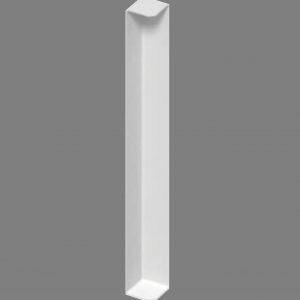 600mm uPVC Square Face Fix Corner Trim in White