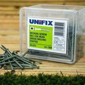 Decking Screws Pozi Countersunk Head Green Coated Retail Pack - 60mm - Tub of 350