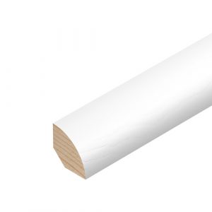 15 x 15mm x 2.4m White Primed Quadrant Bead
