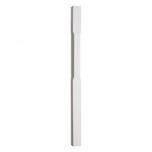 White Primed 90mm Staircase Newel Post - Stop Chamfer