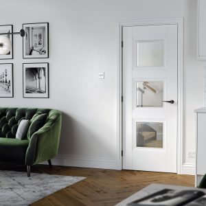 White Primed Glazed Internal Doors