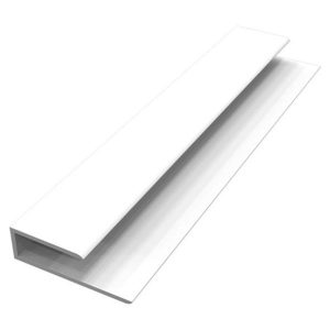 Hollow Soffit Starter Trim - J Trim - White