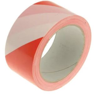 Professional Self-Adhesive Hazard Tape Red/White 50mm x 33m