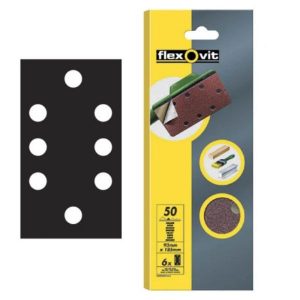 Flexovit 1/3 Sanding Sheets 6pk – 50 Grit Coarse