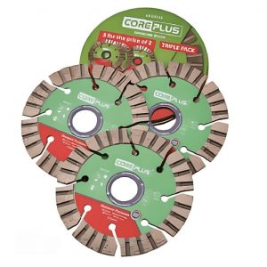 COREPLUS Hybrid Turbo Diamond Blades 115m (3PC)