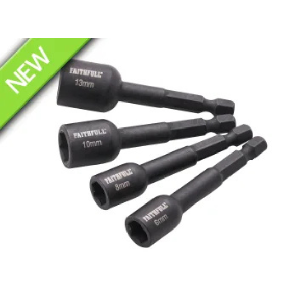 Faithfull 4 Piece Impact Nut Driver Set