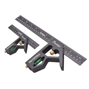 Faithfull 150mm (6in) & 300mm (12in) Combination Square Set